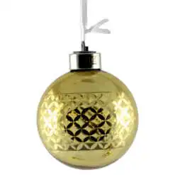 Glob cu led realizat din sticla pentru brad de craciun - Design Dungi - Diferite modele (Model 5)