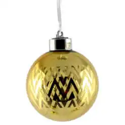 Glob cu led realizat din sticla pentru brad de craciun - Design Dungi - Diferite modele (Model 5)