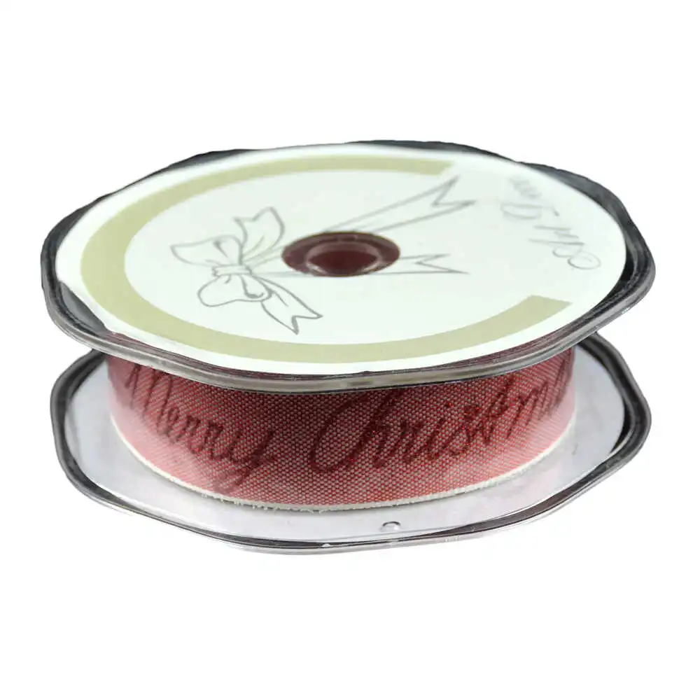Panglica realizata din material textil (25mm x 10m) - Merry Christmas (Model 1)