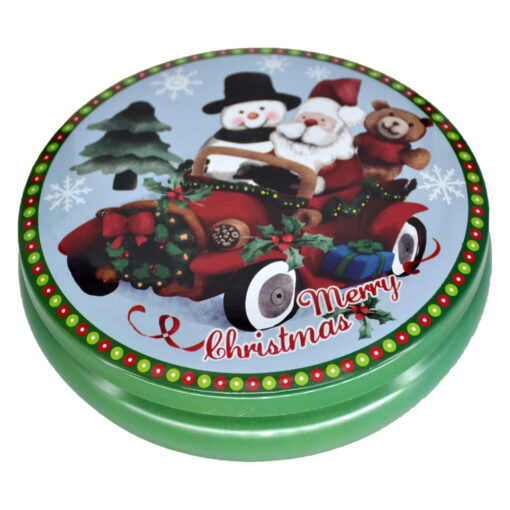 Cutie metalica pentru cadouri 13 CM - Design Craciun