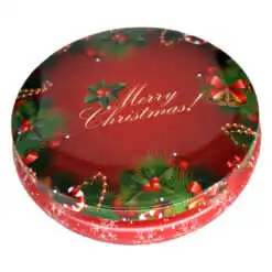 Cutie metalica pentru cadouri 13 CM - Design Craciun