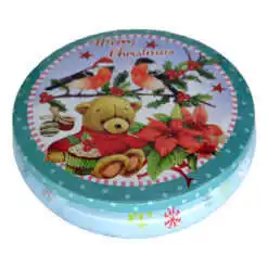Cutie metalica pentru cadouri 13 CM - Design Craciun