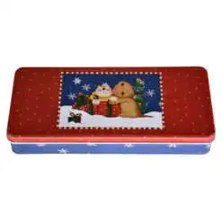 Cutie metalica pentru cadouri 24x10 CM - Design Craciun