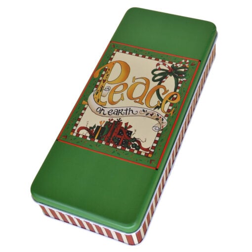 Cutie metalica pentru cadouri 24x10 CM - Design Craciun