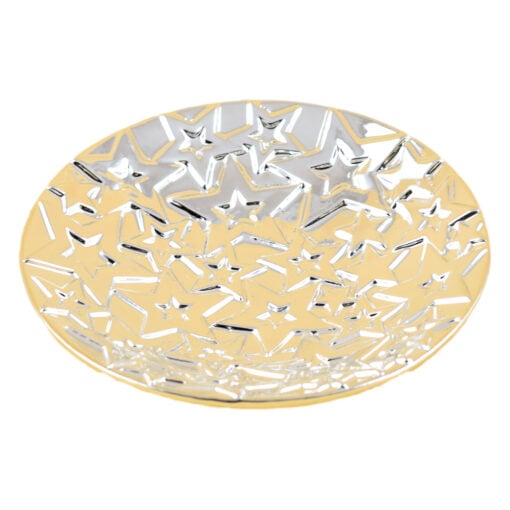 Platou rotund cu stele realizat din ceramica (Diverse culori)
