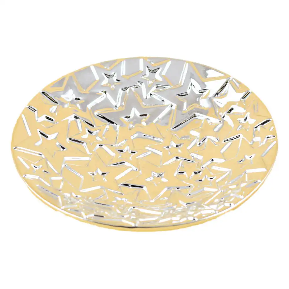 Platou rotund cu stele realizat din ceramica (Diverse culori) Platou rotund cu stele realizat din ceramica (Diverse culori)