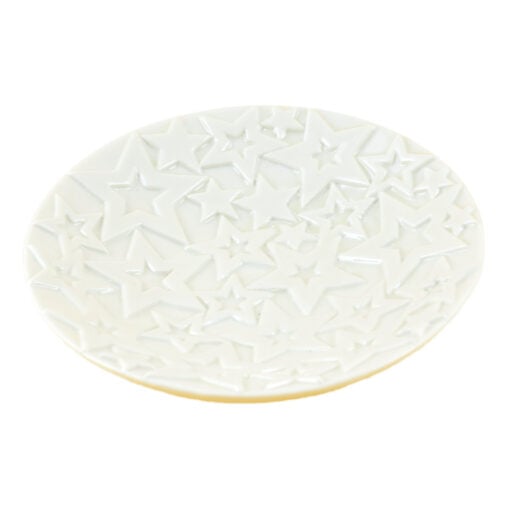 Platou rotund cu stele realizat din ceramica (Diverse culori)