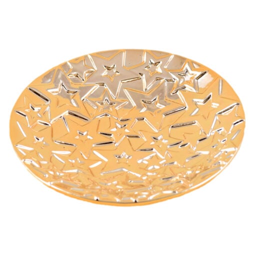 Platou rotund cu stele realizat din ceramica (Diverse culori)