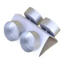 Set de 4 candele metalice argintii - 5cm