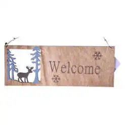 Decoratiune de Craciun pentru usa realizata din lemn - Design Welcome
