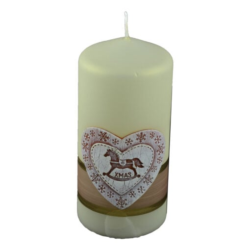 Lumanare craciun parfumata in forma cilindrica - Design Merry Christmas - Diverse modele - Mare