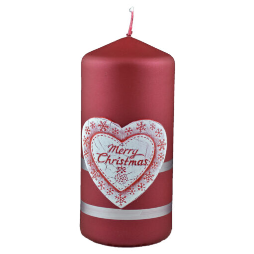 Lumanare craciun parfumata in forma cilindrica - Design Merry Christmas - Diverse modele - Mare