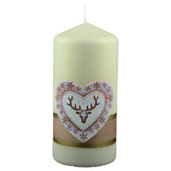 Lumanare craciun parfumata in forma cilindrica - Design Merry Christmas - Diverse modele - Mare