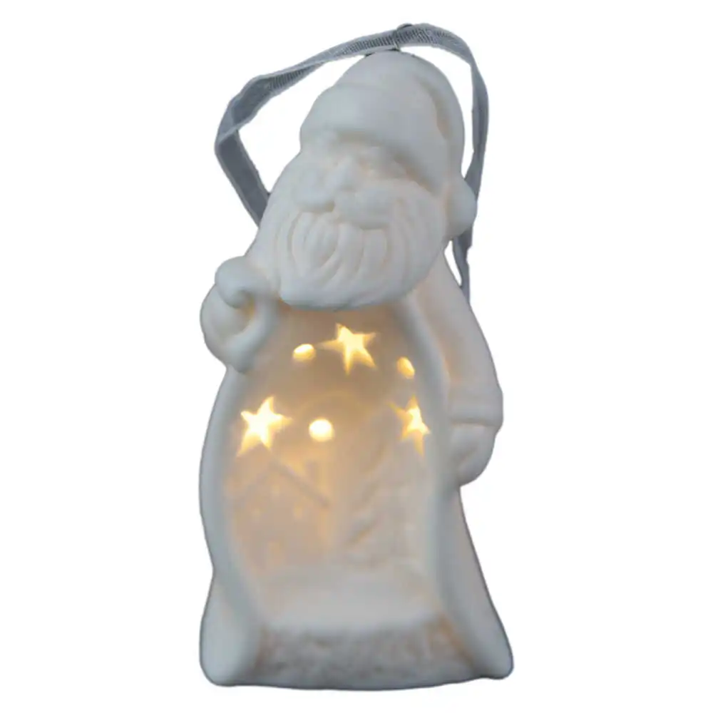 Figurina din ceramica cu led - Om de zapada/Mos Nicolae Figurina din ceramica cu led - Om de zapada/Mos Nicolae