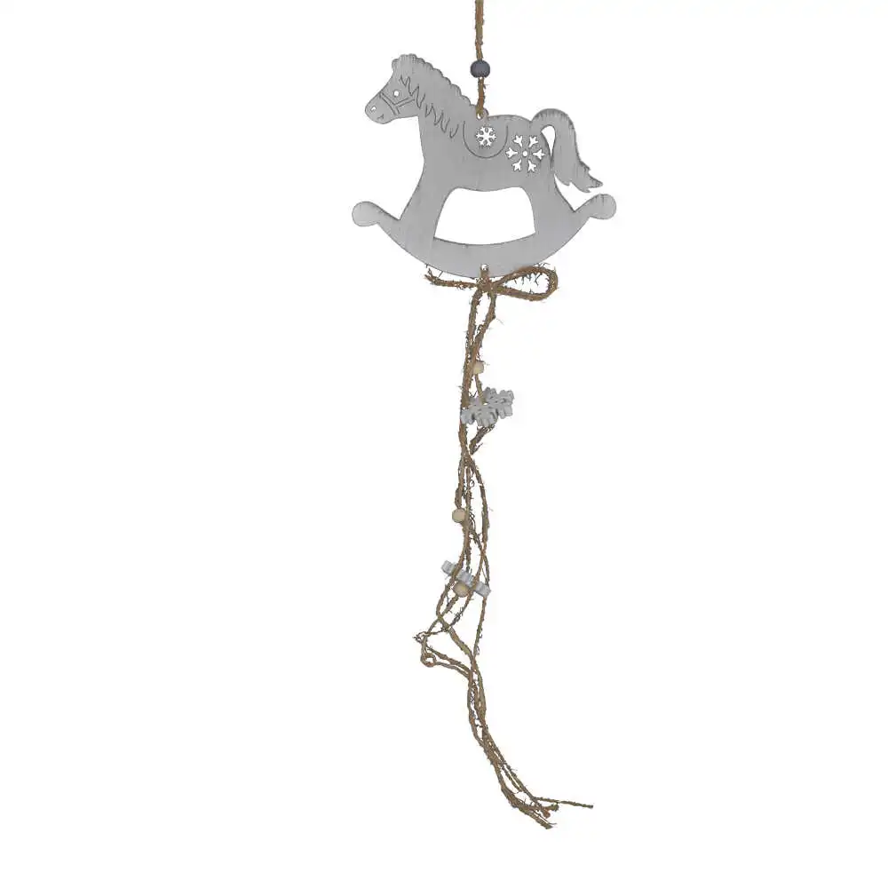 Decoratiune sezoniera pentru usa ralizata din lemn si canepa - Design Calut tip balansoar (Tip 1) Decoratiune sezoniera pentru usa ralizata din lemn si canepa - Design Calut tip balansoar (Tip 1)