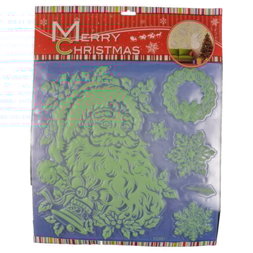 Autocolant fluorescent pentru perete realizat din material plastic - Design Craciun - Diferite modele (Tip 3)