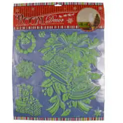 Autocolant fluorescent pentru perete realizat din material plastic - Design Craciun - Diferite modele (Tip 3)