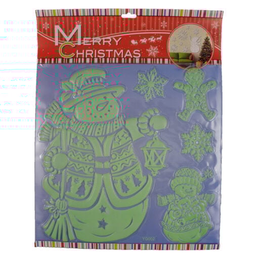 Autocolant fluorescent pentru perete realizat din material plastic - Design Craciun - Diferite modele (Tip 3)