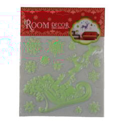 Autocolant fluorescent pentru perete realizat din material plastic - Design Craciun - Diferite modele (Tip 1)
