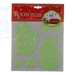 Autocolant fluorescent pentru perete realizat din material plastic - Design Craciun - Diferite modele (Tip 1)