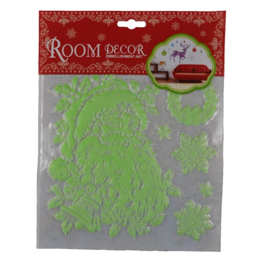 Autocolant fluorescent pentru perete realizat din material plastic - Design Craciun - Diferite modele (Tip 1)