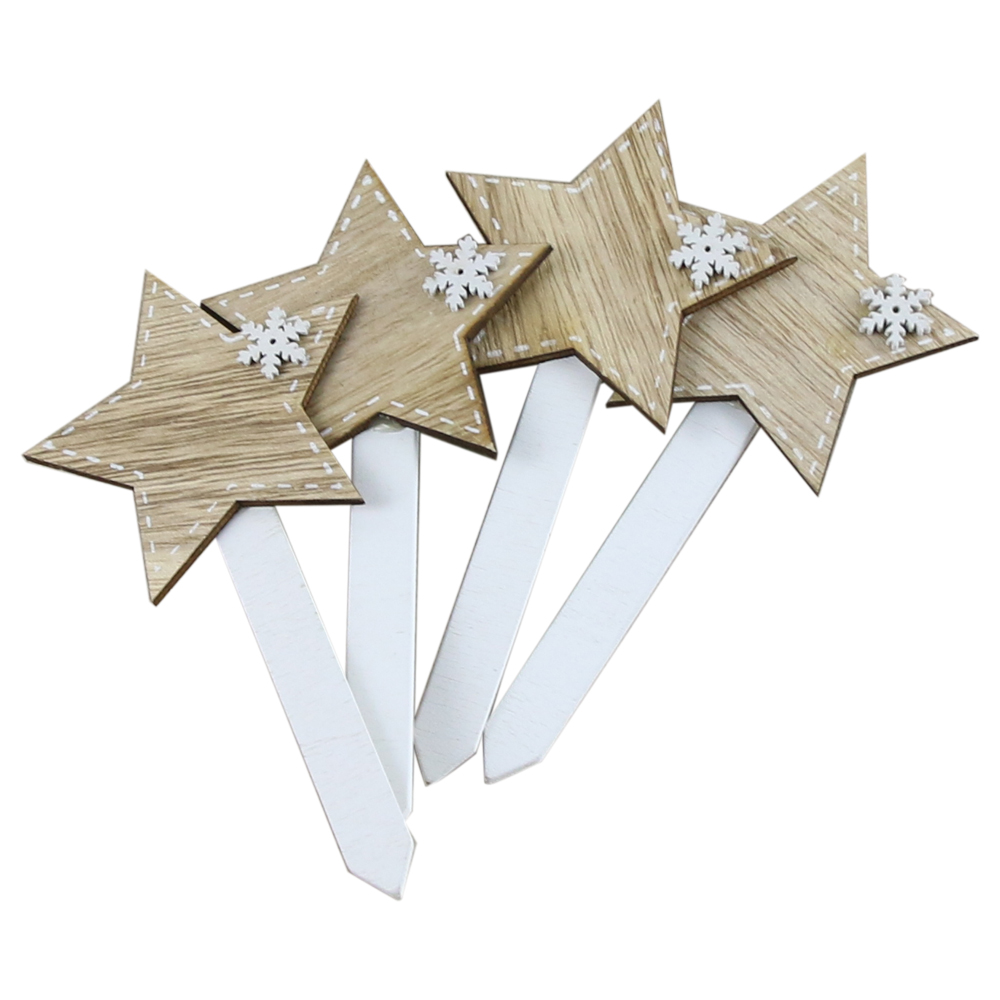 Pick decoratiune pentru Craciun realizat din lemn - Diverse modele cu fulgi de nea Pick decoratiune pentru Craciun realizat din lemn - Diverse modele cu fulgi de nea