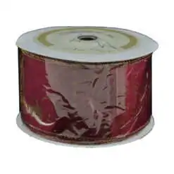 Panglica decorativa realizata din matase - Design cu ren (Model 1)