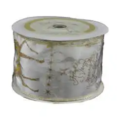 Panglica decorativa realizata din matase - Design cu ren (Model 2)
