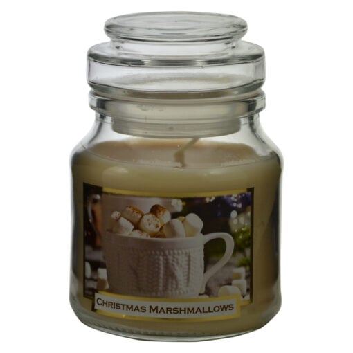 Lumanare parfumata in borcan de Craciun - Christmas Marshmallows