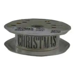 Panglica realizata din material textil - Merry Christmas - Crem (25MM X 10m)