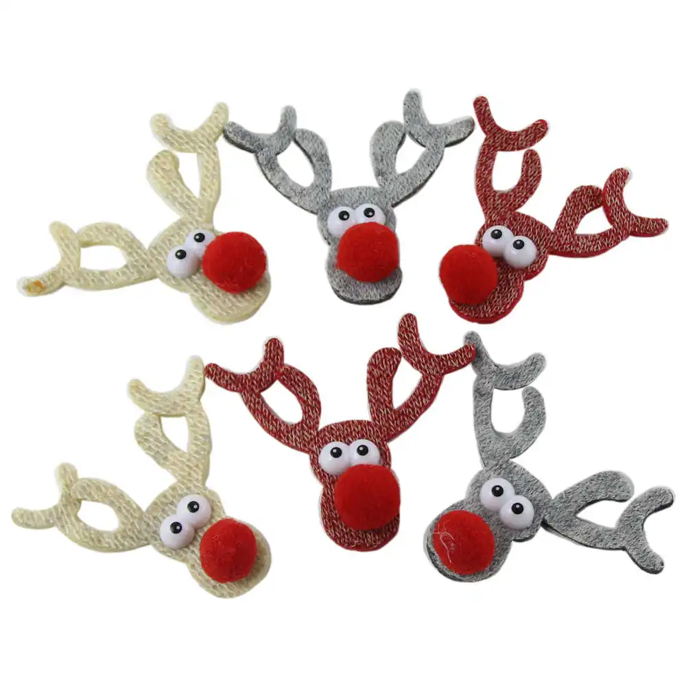 Set 6 ren din pasla cu adeziv 8 CM Set 6 ren din pasla cu adeziv 8 CM