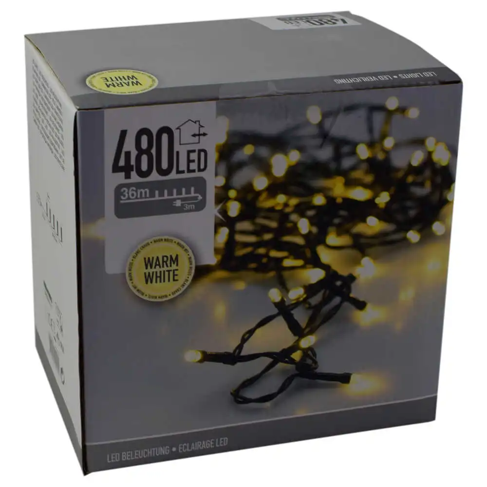 Instalatie Craciun cu 480 de leduri pentru interior si exterior - Alb cald Instalatie Craciun cu 480 de leduri pentru interior si exterior - Alb cald