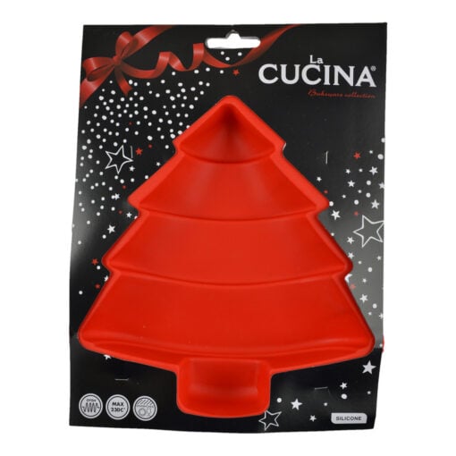Forma pentru prajitura realizata din silicon - Brad - 2 culori