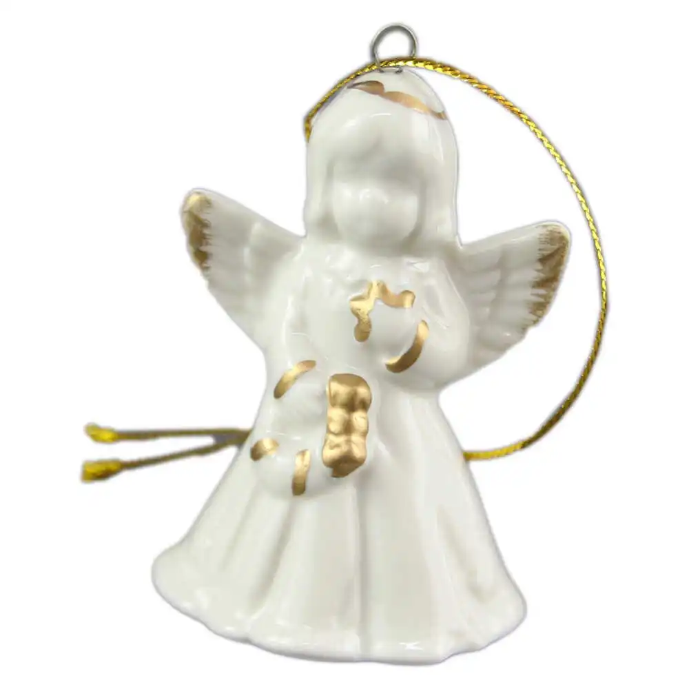 Ornament brad Ingeras din portelan 7 CM Ornament brad Ingeras din portelan 7 CM