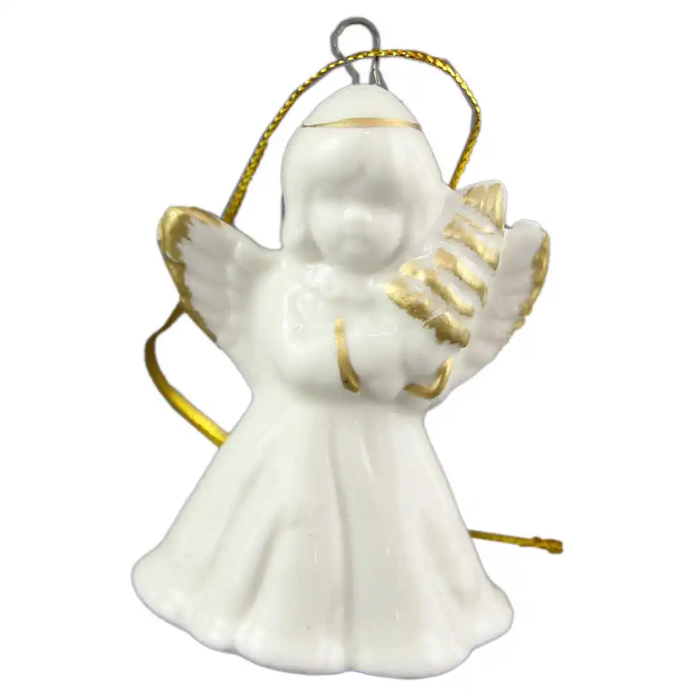 Ornament brad Ingeras din portelan 7 CM Ornament brad Ingeras din portelan 7 CM