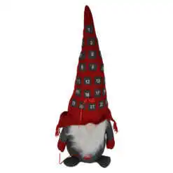 Figurina realizata din material plusat si textil in forma de spiridus - Design calendar de advent