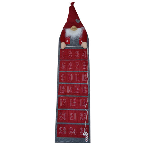 Calendar de advent realizat din material textil - Design cu spiridus - 2 modele