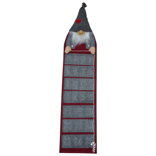 Calendar de advent realizat din material textil - Design cu spiridus - 2 modele