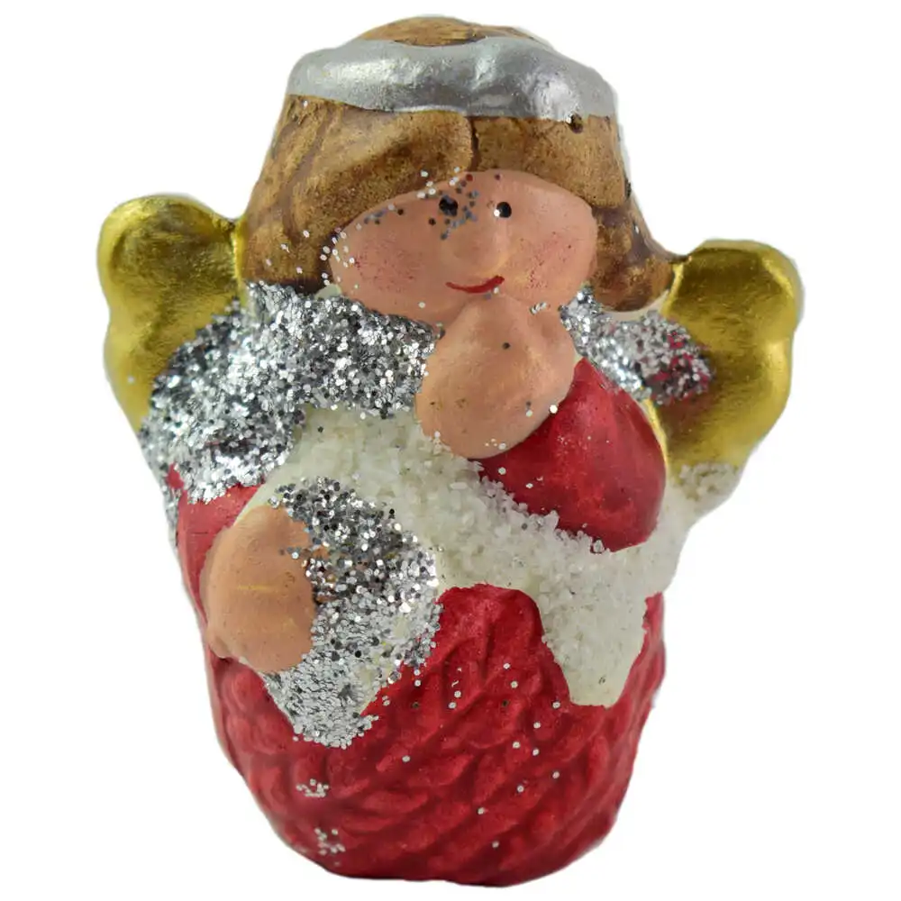 Figurina decorativa pentru Craciun realizata din ceramica - Ingeras - 2 modele (Model 1) Figurina decorativa pentru Craciun realizata din ceramica - Ingeras - 2 modele (Model 1)