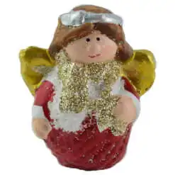 Figurina decorativa pentru Craciun realizata din ceramica - Ingeras - 2 modele (Model 1)