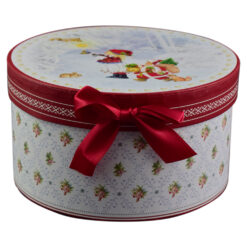 Ceasca cu farfurie de craciun din ceramica in cutie cadou
