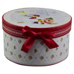 Ceasca cu farfurie de craciun din ceramica in cutie cadou