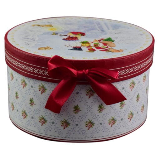 Ceasca cu farfurie de craciun din ceramica in cutie cadou