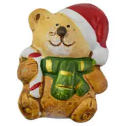 Figurina decorativa pentru Craciun realizata din ceramica - 2 modele - Catel/Ursulet