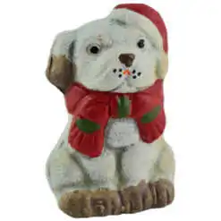 Figurina decorativa pentru Craciun realizata din ceramica - 2 modele - Catel/Ursulet