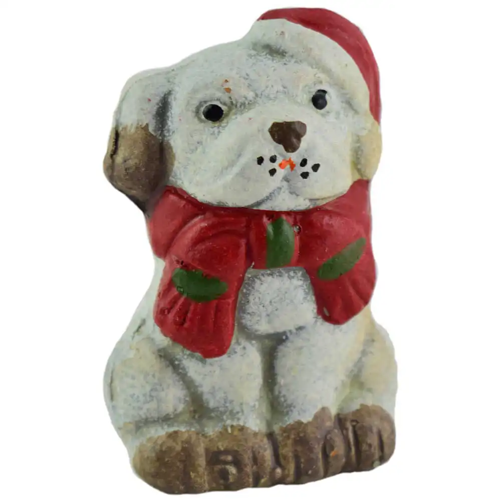 Figurina decorativa pentru Craciun realizata din ceramica - 2 modele - Catel/Ursulet Figurina decorativa pentru Craciun realizata din ceramica - 2 modele - Catel/Ursulet