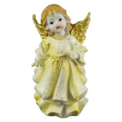 Figurina inger cu aripi aurii/inima din rasina 14 CM
