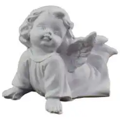 Figurina ingeras din ipsos alb 8 CM