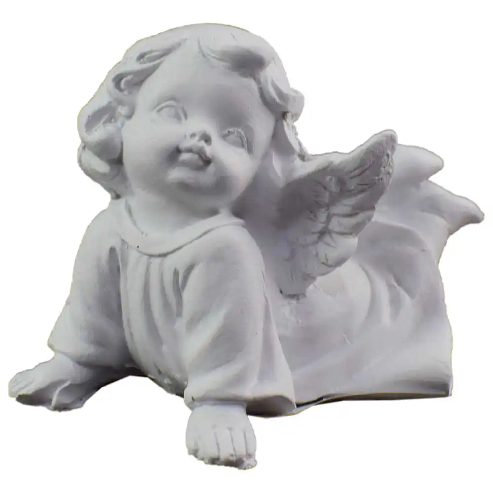 Figurina ingeras din ipsos alb 8 CM Figurina ingeras din ipsos alb 8 CM