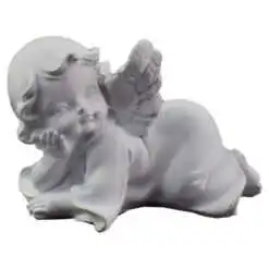 Figurina ingeras din ipsos alb 8 CM